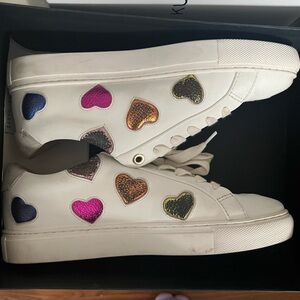 Gently worn Kurt Geiger Women’s Heart Sneakers Sz 38.5/ US 8